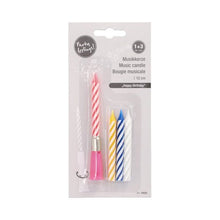 Lade das Bild in den Galerie-Viewer, PAPSTAR Musikkerze "Happy Birthday" 12 cm, bunt mit Ersatzkerzen | Blister (1 Stück)
