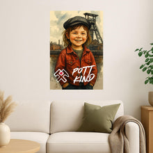 Lade das Bild in den Galerie-Viewer, Retro Poster Ruhrpott-Kind (Mädchen) – 70er Style
