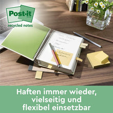 Lade das Bild in den Galerie-Viewer, Post-it® Recycling Z-Notes, 76 mm x 76 mm, 100 Blatt/Block, 100% PEFC
