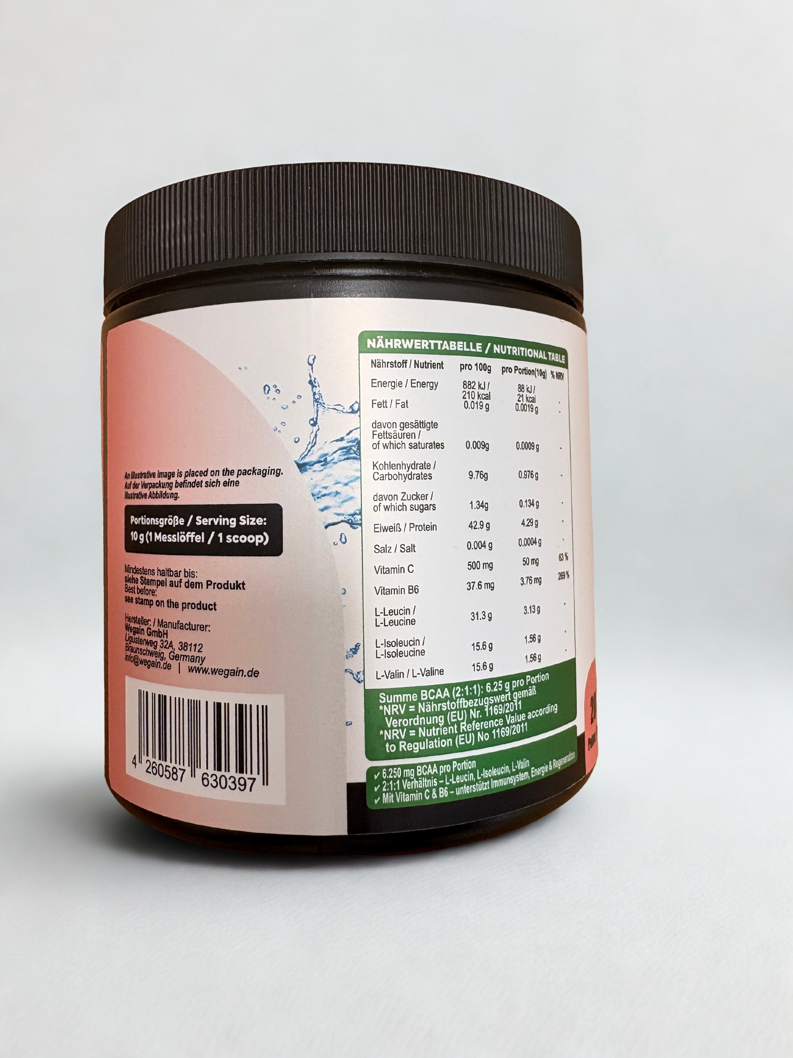 #WEGAIN - BCAA Pulver Ice Tea Peach- 200 g