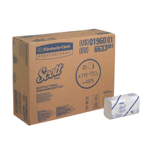 Lade das Bild in den Galerie-Viewer, Scott® SCOTTFOLD* Handtücher - gefaltet / Weiß /Mittel - 25 Clips  x 175 Sheets | Karton (25 Päckchen)
