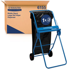 Lade das Bild in den Galerie-Viewer, Kimberly-Clark Professional™ Mobiler Ständer für Wischtuchrollen - Großrolle / Blau - 1 Dispenser | Karton (1 Spender)
