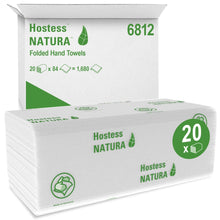 Lade das Bild in den Galerie-Viewer, Hostess™ NATURA™ Handtücher - gefaltet / Weiß /Groß - 20 Clips  x 84 Sheets | Karton (20 Päckchen)
