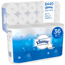 Lade das Bild in den Galerie-Viewer, Kleenex® Toilettenpapier - Standard / Weiß - 6 Packs  x 6 small rolls  x 350 Toilet Tissue Sheets | Karton (6 Päckchen)

