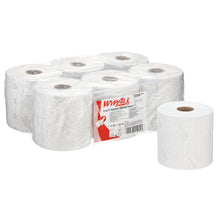 Lade das Bild in den Galerie-Viewer, WypAll® L10 Papierwischtuch für Lebensmittel &amp; Hygiene - Zentralentnahme  / Weiß - 6 Rolls  x 800 Sheets | Karton (6 Rollen)
