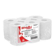 Lade das Bild in den Galerie-Viewer, WypAll® L10 Papierwischtuch für die Reinigung im Service &amp; Einzelhandel - Zentralentnahme  / Weiß - 6 Rolls  x 390 Sheets | Karton (6 Rollen)

