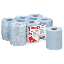 Lade das Bild in den Galerie-Viewer, WypAll® Reach™ Papierwischtuch für die Reinigung im Service &amp; Einzelhandel - Zentralentnahme  / Blau - 6 Rolls  x 280 Sheets | Karton (6 Rollen)
