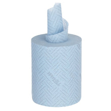 Lade das Bild in den Galerie-Viewer, WypAll® Reach™ Papierwischtuch für die Reinigung im Service &amp; Einzelhandel - Zentralentnahme  / Blau - 6 Rolls  x 280 Sheets | Karton (6 Rollen)
