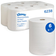 Lade das Bild in den Galerie-Viewer, Kleenex® Ultra™ Handtücher - Rolle / Weiß - 6 Rolls  x 1 Sheet | Karton (6 Rollen)
