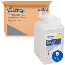Lade das Bild in den Galerie-Viewer, Kleenex® Extra Gel Händedesinfizieren - Kassette / Transparent /1 Ltr - 6 Cassettes | Karton (6 Kartuschen)
