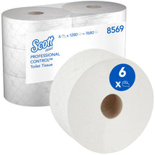 Lade das Bild in den Galerie-Viewer, Scott® Control™ Toilettenpapier - Zentralentnahme  / Weiß /314m - 6 Rolls  x 1280 Toilet Tissue Sheets | Karton (6 Rollen)
