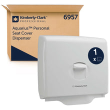 Lade das Bild in den Galerie-Viewer, Aquarius™ Toilettensitzauflagenspender - Weiß - 1 Dispenser | Karton (1 Spender)
