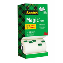 Lade das Bild in den Galerie-Viewer, Scotch® Magic™ Unsichtbares Klebeband, Vorteilspack 14 Rollen, 19 mm x 33 m | Packung (1 Stück)
