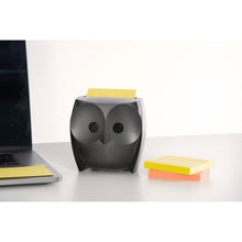 Lade das Bild in den Galerie-Viewer, Post-it® Z-Notes Dispenser, Eule, Schwarz + Post-it® Super Sticky Z-Notes,  45 Blatt/Block, 2 Blöcke/Packung | Packung (1 Stück)
