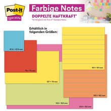 Lade das Bild in den Galerie-Viewer, Post-it® Super Sticky Notes, 76 mm x 127 mm, 90 Blatt/Block, 100% PEFC
