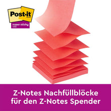 Lade das Bild in den Galerie-Viewer, Post-it® Super Sticky Z-Notes, Boost Collection, 76 mm x 76 mm, 90 Blatt/Block, 100% PEFC
