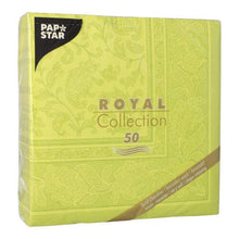 Lade das Bild in den Galerie-Viewer, PAPSTAR 50 Servietten "ROYAL Collection" 1/4-Falz 40 x 40 cm grün
