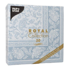 Lade das Bild in den Galerie-Viewer, PAPSTAR 50 Servietten "ROYAL Collection" 1/4-Falz 40 x 40 cm blau
