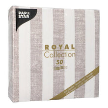 Lade das Bild in den Galerie-Viewer, PAPSTAR 50 Servietten "ROYAL Collection" 1/4-Falz 40 x 40 cm mocca
