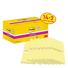Lade das Bild in den Galerie-Viewer, Post-it® Super Sticky Notes, Gelb, 76 mm x 76 mm, Promotion, 90 Blatt/Block, 14 Blöcke + 2 Gratis/Packung, 100% PEFC, SGSCH-PEFC-COC-110078 | Packung (1 Stück)
