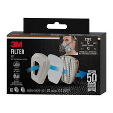 Lade das Bild in den Galerie-Viewer, Auslaufartikel: 3M™ Filtersatz 6002-1, A2P2 organische Dämpfe (2x6055, 2x5925, 2x501) | Packung (1 Stück)

