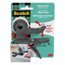 Lade das Bild in den Galerie-Viewer, Scotch™ Clip &amp; Twist Klebeband-Abroller C19, + Scotch® Magic™ Unsichtbares Klebeband, 19 mm × 8,89 m
