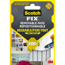 Lade das Bild in den Galerie-Viewer, Scotch-FIX™ Ablösbare Klebepads 301008C36-P, 11 mm x 15 mm, 36 Stück/Packung | Packung (1 Stück)

