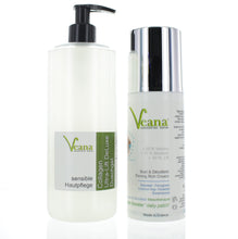 Lade das Bild in den Galerie-Viewer, Hals- und Decollette hautstraffende Creme (200ml) + Collagen Ultra-Lift DeLuxe Duschgel (500ml)
