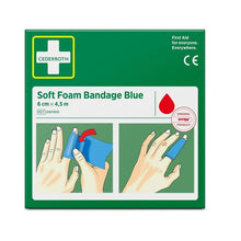 Lade das Bild in den Galerie-Viewer, Cederroth weichschaumbinde blau 6 cm x 4,5 m | Packung (1 Stück)
