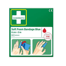 Lade das Bild in den Galerie-Viewer, Cederroth weichschaumbinde blau 6 cm x 2 m | Packung (1 Stück)
