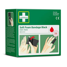 Lade das Bild in den Galerie-Viewer, Cederroth soft foam bandage schwarz 6 cm x 4,5m | Packung (1 Stück)
