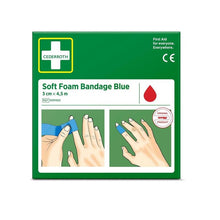 Lade das Bild in den Galerie-Viewer, Cederroth soft foam binde blau 3x450cm | Packung (1 Stück)
