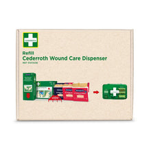 Lade das Bild in den Galerie-Viewer, Cederroth first aid nachfüllpackung für cederroth wundpflegespender ref 51011006. | Karton (1 Packung)
