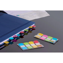 Lade das Bild in den Galerie-Viewer, Post-it® Index Strong Ablagetabs, Mini, Gelb, Rot, Blau und Grün, 15.8 mm x 38.1 mm, 40 Haftstreifen/Spender, 1 Spender/Packung | 1 Stück

