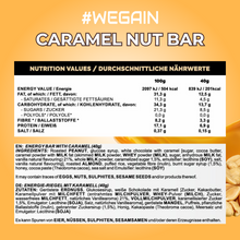 Lade das Bild in den Galerie-Viewer, #WEGAIN Caramel Nut Bar 40g - Tray a 12 Riegel
