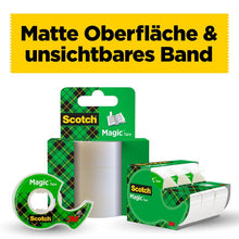 Lade das Bild in den Galerie-Viewer, Scotch® Magic™ Unsichtbares Klebeband, Nachfüllpackung, 1 Rolle, 19 mm x 25 m | Packung (1 Stück)
