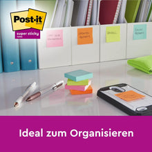 Lade das Bild in den Galerie-Viewer, Post-it® Super Sticky Notes, 76 mm x 76 mm, Promotion, 90 Blatt/Block, 100% PEFC
