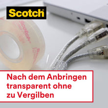 Lade das Bild in den Galerie-Viewer, Scotch® Crystal Klebeband, transparent, Vorteilspack, 8 Rollen, 19 mm x 33 m | Packung (1 Stück)
