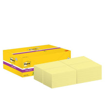 Lade das Bild in den Galerie-Viewer, Post-it® Super Sticky Notes, Gelb, 76 mm x 127 mm, 90 Blatt/Block, 24 Blöcke/Packung, Kartonverpackung, 100% PEFC, SGSCH-PEFC-COC-110078 | Packung (1 Stück)
