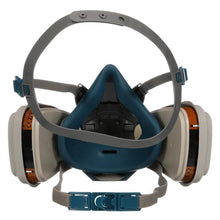 Lade das Bild in den Galerie-Viewer, 3M™ Quick Latch-Atemschutzmaske 6502QLKIT-1 mit austauschbaren Filtern, A2P3 organische Dämpfe (1x6502, 2x6055, 2x5935, 2x501) | Packung (1 Stück)
