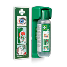 Lade das Bild in den Galerie-Viewer, Wandhalterung (für augenspülung 500 ml) ein nachleuchtendes hinweisschild ist im lieferumfang enthalten | Packung (1 Stück)
