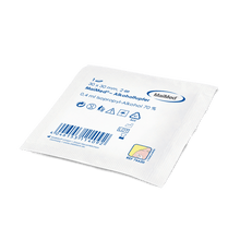 Lade das Bild in den Galerie-Viewer, MaiMed Alkoholtupfer 30 x 30 mm weiß Vliesstoff zweilagig | Box (100 Stück)
