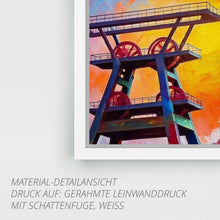 Lade das Bild in den Galerie-Viewer, Ruhrpott Förderturm in Öl - Premiumdruck
