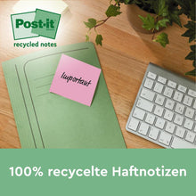 Lade das Bild in den Galerie-Viewer, Post-it® Recycling Z-Notes, 76 mm x 76 mm, 100 Blatt/Block, 100% PEFC
