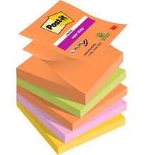 Lade das Bild in den Galerie-Viewer, Post-it® Super Sticky Z-Notes, Boost Collection, 76 mm x 76 mm, 90 Blatt/Block, 100% PEFC
