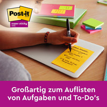 Lade das Bild in den Galerie-Viewer, Post-it® Super Sticky Notes im Großformat, Rosa und Grün, Liniert, 127 mm x 203 mm, 45 Blatt/Block, 2 Blöcke/Packung, 100% PEFC, SGSCH-PEFC-COC-110078 | Packung (1 Stück)
