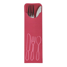 Lade das Bild in den Galerie-Viewer, PAPSTAR 100 Bestecktaschen 23,5 cm x 7,3 cm inklusive farbiger Bistro Serviette
