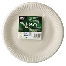 Lade das Bild in den Galerie-Viewer, PAPSTAR 25 Teller, Pappe "pure" rund weiss
