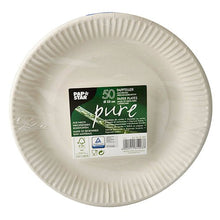 Lade das Bild in den Galerie-Viewer, 29 50 Teller, Pappe "pure" rund - weiss
