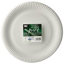 Lade das Bild in den Galerie-Viewer, PAPSTAR 12 Teller, Pappe "pure" rund, weiss
